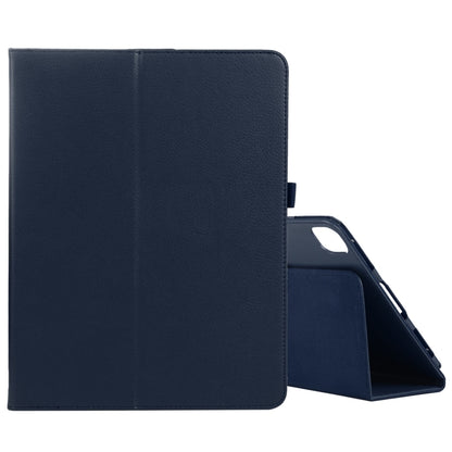 For iPad Air 11 2024 Litchi Texture Solid Color Leather Tablet Case(Dark Blue) - iPad Air 11 2024 Cases by buy2fix | Online Shopping UK | buy2fix