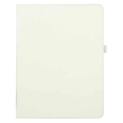 For iPad Air 11 2024 Litchi Texture Solid Color Leather Tablet Case(White) - iPad Air 11 2024 Cases by buy2fix | Online Shopping UK | buy2fix