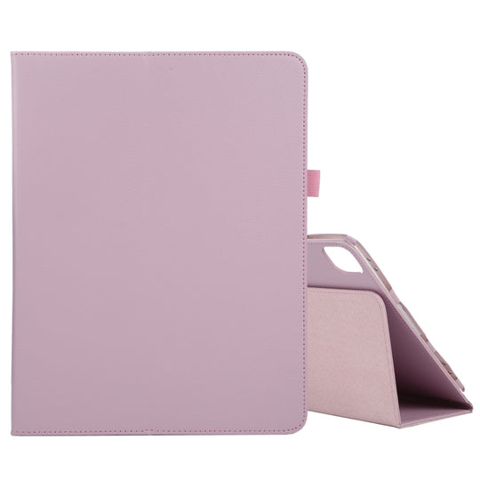 For iPad Air 11 2026 / 2025 / 2024 Litchi Texture Solid Color Leather Tablet Case(Pink)
