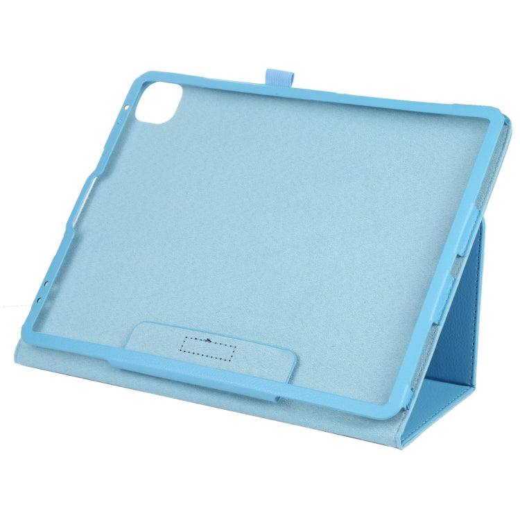 For iPad Air 11 2024 Litchi Texture Solid Color Leather Tablet Case(Sky Blue) - iPad Air 11 2024 Cases by buy2fix | Online Shopping UK | buy2fix