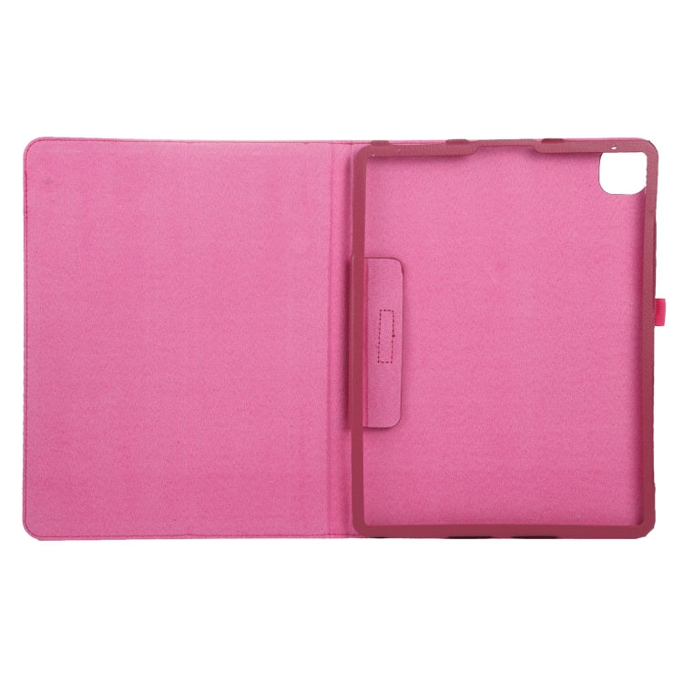 For iPad Pro 11 2024 Litchi Texture Solid Color Leather Tablet Case(Rose Red) - iPad Pro 11 2024 Cases by buy2fix | Online Shopping UK | buy2fix