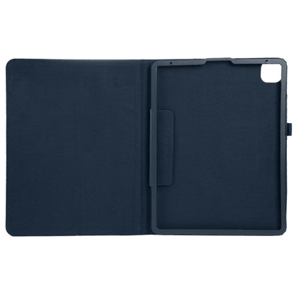 For iPad Pro 11 2024 Litchi Texture Solid Color Leather Tablet Case(Dark Blue) - iPad Pro 11 2024 Cases by buy2fix | Online Shopping UK | buy2fix