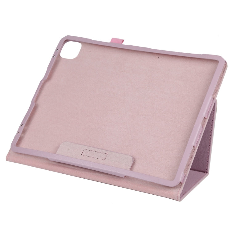 For iPad Pro 11 2024 Litchi Texture Solid Color Leather Tablet Case(Pink) - iPad Pro 11 2024 Cases by buy2fix | Online Shopping UK | buy2fix