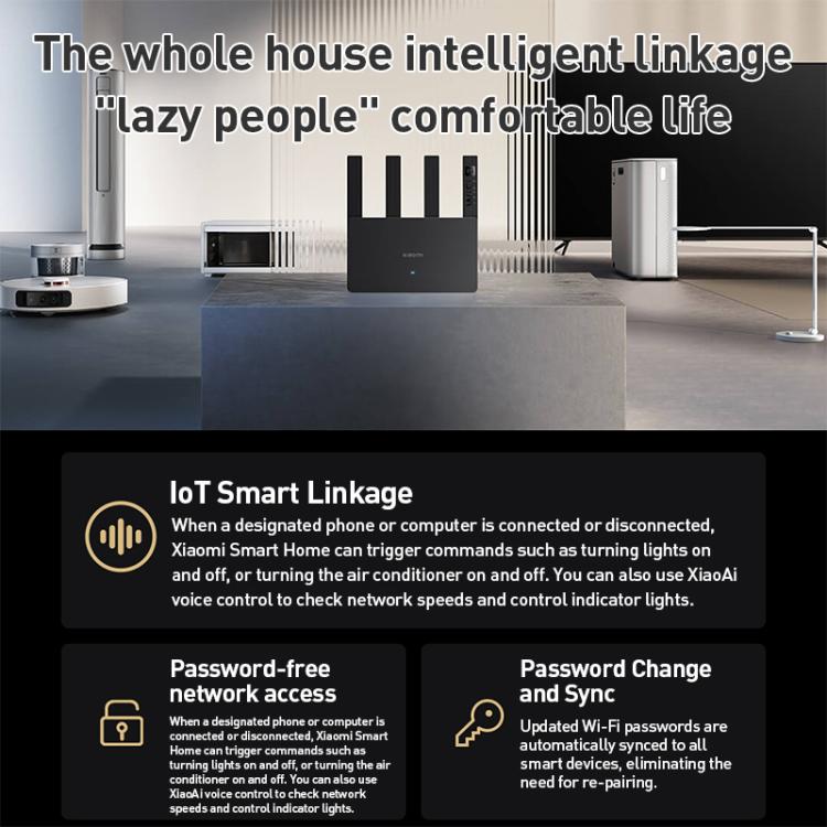 Xiaomi Router BE3600 WiFi7 2.5G Port Dual Band, US Plug(Black) - Wireless Routers by Xiaomi | Online Shopping UK | buy2fix