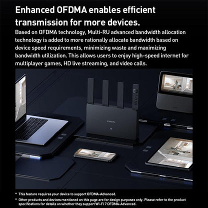 Xiaomi Router BE3600 WiFi7 2.5G Port Dual Band, US Plug(Black) - Wireless Routers by Xiaomi | Online Shopping UK | buy2fix