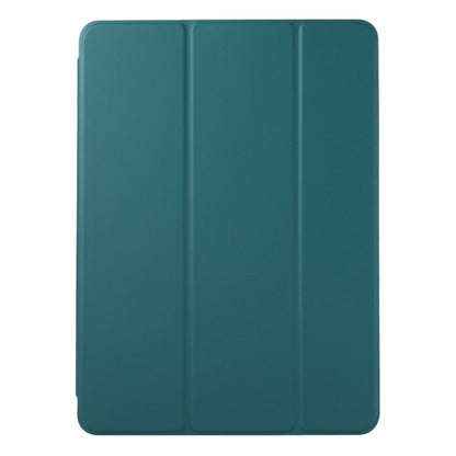 For iPad Pro 11 2024 Double-sided Clip Non-buckle Magnetic PU Smart Tablet Case(Dark Green) - iPad Pro 11 2024 Cases by buy2fix | Online Shopping UK | buy2fix