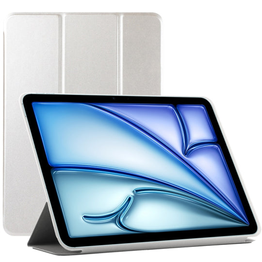 For iPad Air 11 2026 / 2025 / 2024 Double-sided Clip Non-buckle Magnetic PU Smart Tablet Case(Gold)
