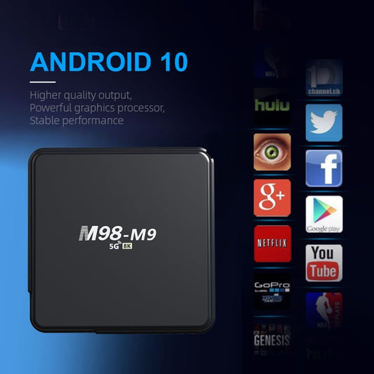 M98-M9 Quad-core ARM Cortex-A53 WiFi Bluetooth 4K HD Android TV Box, RAM:2GB+8GB(UK Plug) by buy2fix