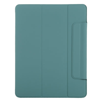 For iPad Pro 13 2025 / 2024 Double-sided Clip Fixed Buckle Magnetic PU Leather Smart Tablet Case(Green) by buy2fix