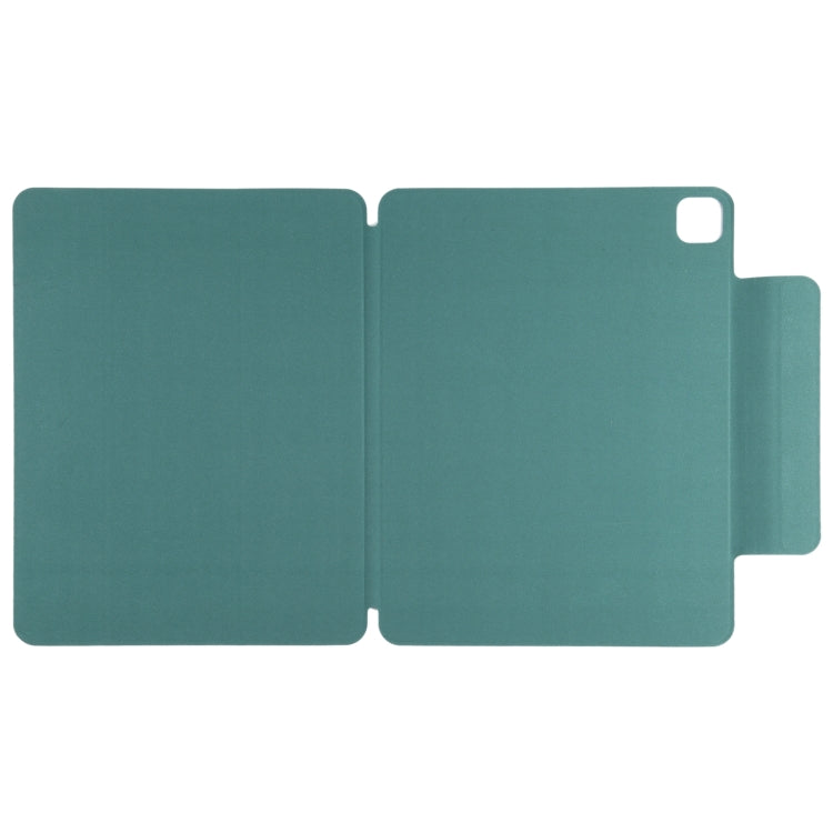For iPad Pro 13 2025 / 2024 Double-sided Clip Fixed Buckle Magnetic PU Leather Smart Tablet Case(Green) by buy2fix