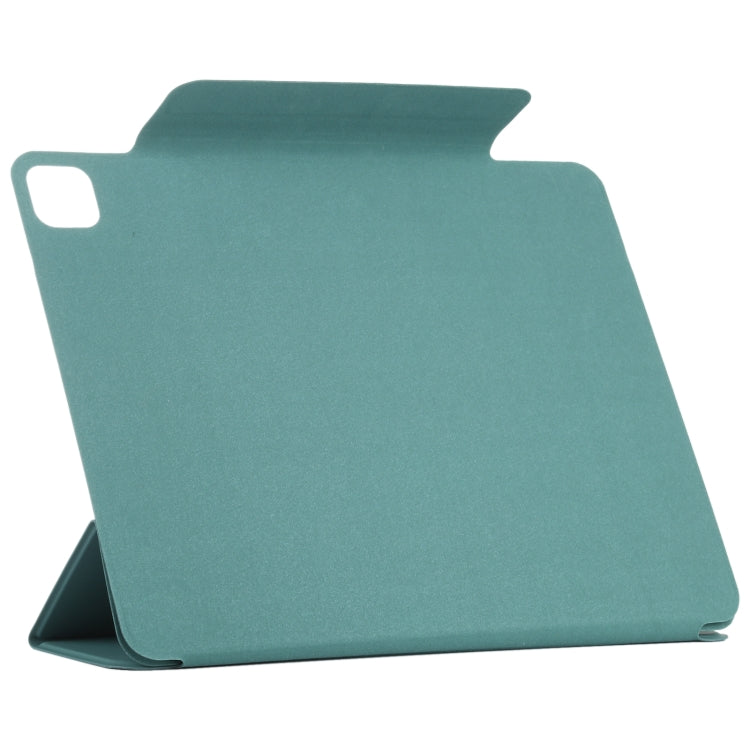 For iPad Pro 13 2025 / 2024 Double-sided Clip Fixed Buckle Magnetic PU Leather Smart Tablet Case(Green) by buy2fix