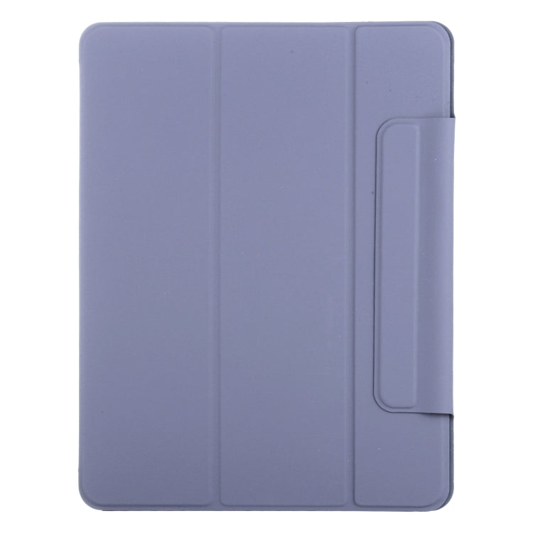For iPad Pro 13 2025 / 2024 Double-sided Clip Fixed Buckle Magnetic PU Leather Smart Tablet Case(Purple) by buy2fix