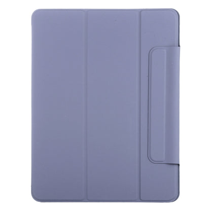 For iPad Pro 13 2025 / 2024 Double-sided Clip Fixed Buckle Magnetic PU Leather Smart Tablet Case(Purple) by buy2fix