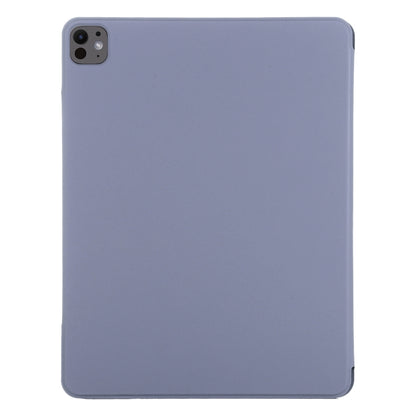 For iPad Pro 13 2025 / 2024 Double-sided Clip Fixed Buckle Magnetic PU Leather Smart Tablet Case(Purple) by buy2fix