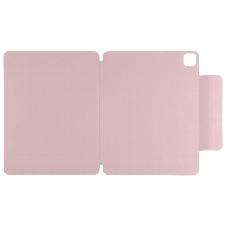 For iPad Pro 13 2024 Double-sided Clip Fixed Buckle Magnetic PU Leather Smart Tablet Case(Rose Gold) - iPad Pro 13 2024 Cases by buy2fix | Online Shopping UK | buy2fix