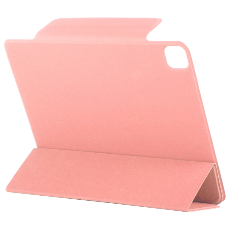 For iPad Pro 11 2024 Double-sided Clip Fixed Buckle Magnetic PU Leather Smart Tablet Case(Pink) - iPad Pro 11 2024 Cases by buy2fix | Online Shopping UK | buy2fix