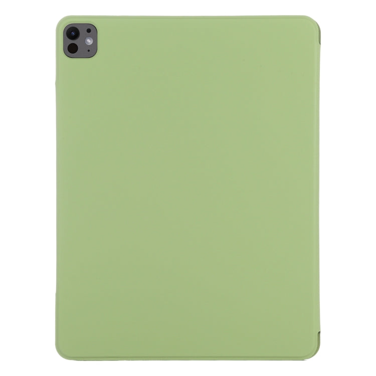 For iPad Pro 11 2024 Double-sided Clip Fixed Buckle Magnetic PU Leather Smart Tablet Case(Grass Green) - iPad Pro 11 2024 Cases by buy2fix | Online Shopping UK | buy2fix