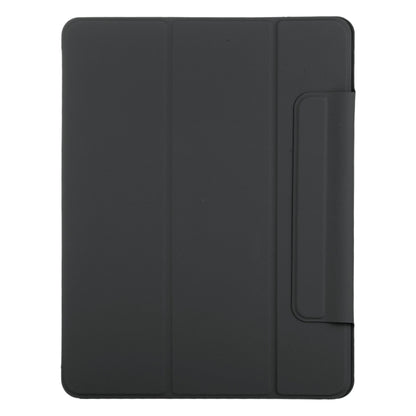 For iPad Air 13 2024 Double-sided Clip Fixed Buckle Magnetic PU Leather Smart Tablet Case(Black) - iPad Air 13 2024 Cases by buy2fix | Online Shopping UK | buy2fix