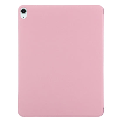 For iPad Air 13 2024 Double-sided Clip Fixed Buckle Magnetic PU Leather Smart Tablet Case(Light Pink) - iPad Air 13 2024 Cases by buy2fix | Online Shopping UK | buy2fix