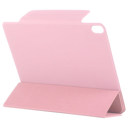 For iPad Air 13 2024 Double-sided Clip Fixed Buckle Magnetic PU Leather Smart Tablet Case(Light Pink) - iPad Air 13 2024 Cases by buy2fix | Online Shopping UK | buy2fix