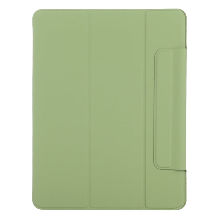 For iPad Air 13 2025 / 2024 Double-sided Clip Fixed Buckle Magnetic PU Leather Smart Tablet Case(Grass Green) by buy2fix