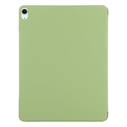 For iPad Air 13 2025 / 2024 Double-sided Clip Fixed Buckle Magnetic PU Leather Smart Tablet Case(Grass Green) by buy2fix