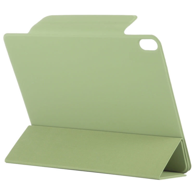 For iPad Air 13 2025 / 2024 Double-sided Clip Fixed Buckle Magnetic PU Leather Smart Tablet Case(Grass Green) by buy2fix