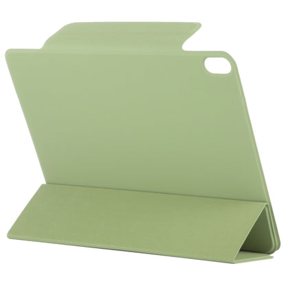 For iPad Air 13 2025 / 2024 Double-sided Clip Fixed Buckle Magnetic PU Leather Smart Tablet Case(Grass Green) by buy2fix