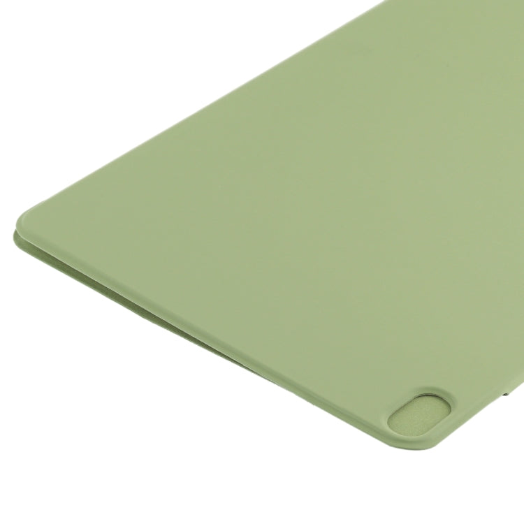 For iPad Air 13 2025 / 2024 Double-sided Clip Fixed Buckle Magnetic PU Leather Smart Tablet Case(Grass Green) by buy2fix