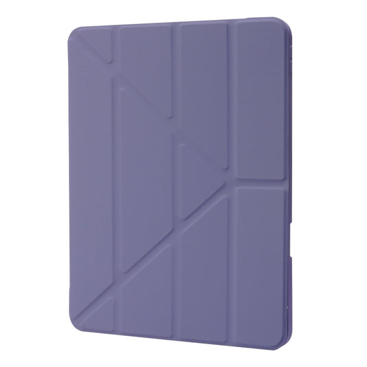 For iPad Pro 13 2025 / 2024 Deformation Transparent Acrylic Leather Tablet Case(Lavender Grey) by buy2fix