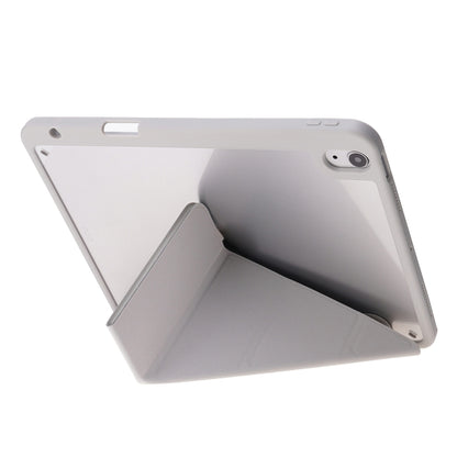 For iPad Air 11 2024 Deformation Transparent Acrylic Leather Tablet Case(Grey) - iPad Air 11 2024 Cases by buy2fix | Online Shopping UK | buy2fix