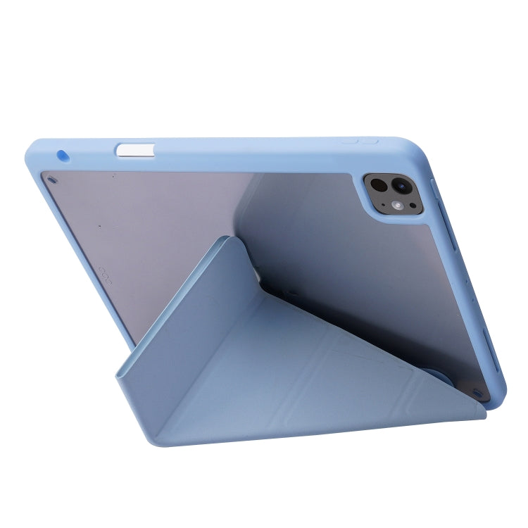 For iPad Pro 11 2024 Deformation Transparent Acrylic Leather Tablet Case(Light Blue) - iPad Pro 11 2024 Cases by buy2fix | Online Shopping UK | buy2fix