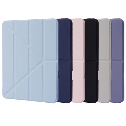 For iPad Pro 11 2024 Deformation Transparent Acrylic Leather Tablet Case(Dark Blue) - iPad Pro 11 2024 Cases by buy2fix | Online Shopping UK | buy2fix