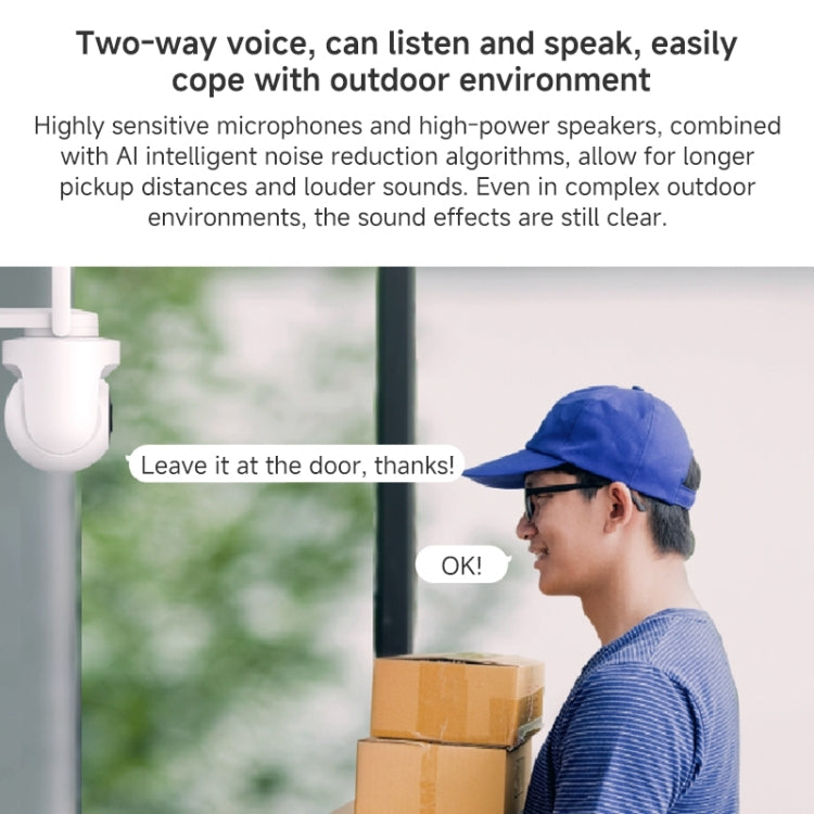 Xiaomi CW500 5MP Outdoor IP66 Waterproof Support Two-way Voice WiFi Camera, US Plug(White) - Wireless Camera by Xiaomi | Online Shopping UK | buy2fix