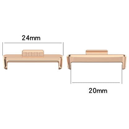 For Huawei Watch Fit3 20mm 1 Pair Metal Watch Band Connector(Rose Gold) - Other Accessories by buy2fix | Online Shopping UK | buy2fix