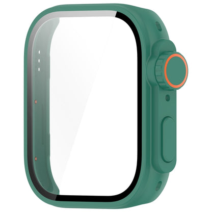 For Huawei Watch Fit3 PC + Tempered Glass Film Full Coverage Watch Protective Case(Green) by buy2fix