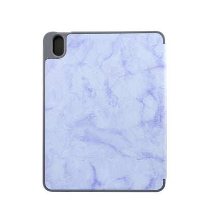 For iPad Air 11 2024 Three-fold Marble Texture Protective Tablet Case with Pen Slot(Purple) - iPad Air 11 2024 Cases by buy2fix | Online Shopping UK | buy2fix