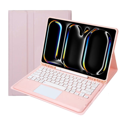 For iPad Pro 13 2024 A14B-A Detachable Ultra-Thin Bluetooth Touch Keyboard Leather Tablet Case with Pen Slot(Pink) - For iPad Pro by buy2fix | Online Shopping UK | buy2fix