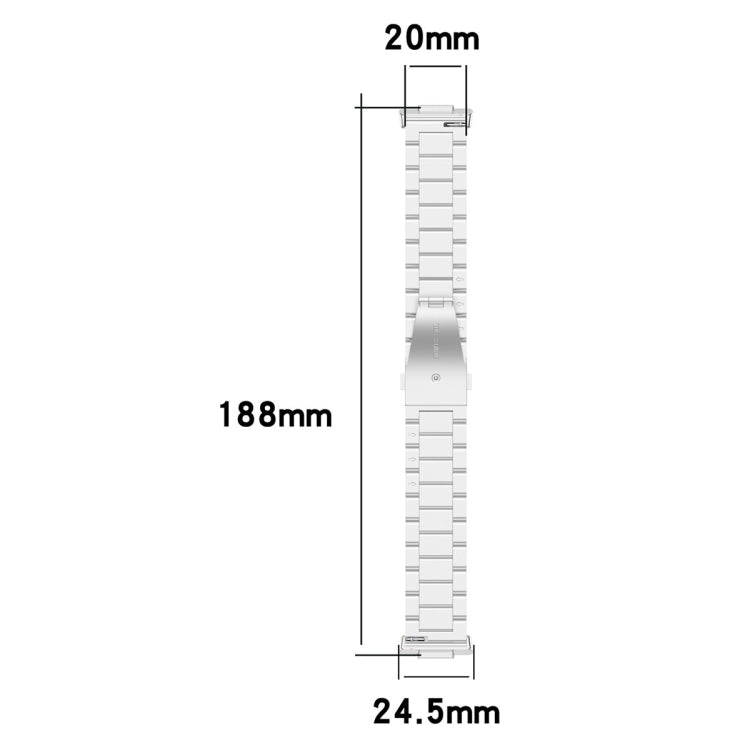 For Huawei Watch Fit 3 Three Bead Stainless Steel Metal Watch Band(Rose Gold) by buy2fix