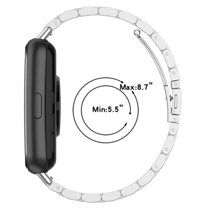 For Huawei Watch Fit 3 Three Bead Stainless Steel Metal Watch Band(Rose Gold) by buy2fix