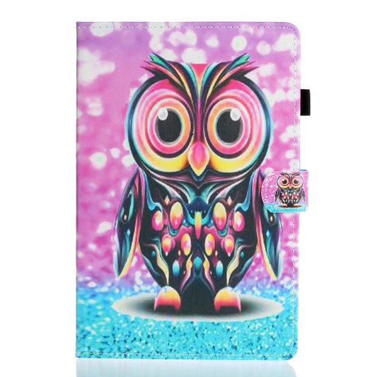 For iPad Pro 11 2025 / 2024 Coloured Drawing Stitching Smart Leather Tablet Case(Owl) by buy2fix