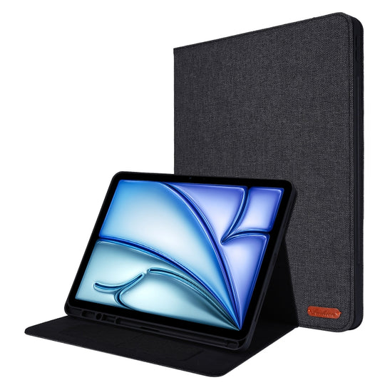 For iPad Air 13 2026 / 2025 / 2024 Fabric Leather Tablet Case(Black)