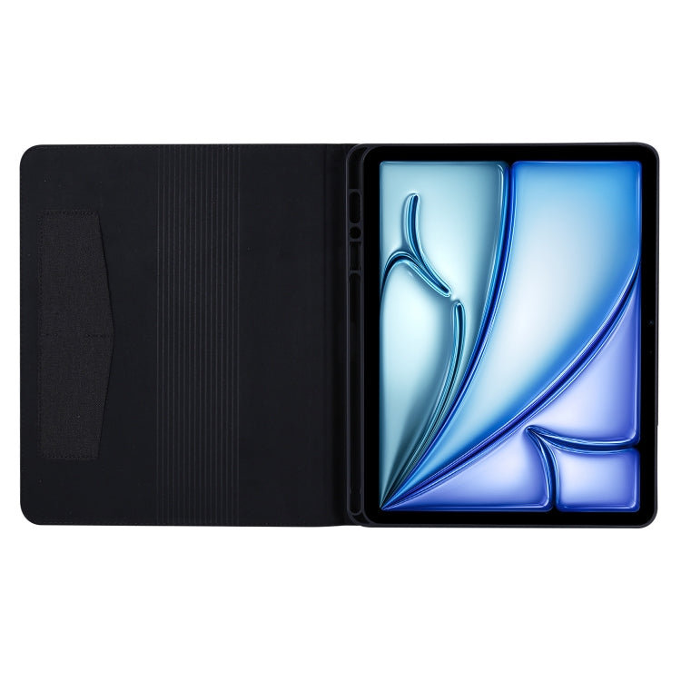 For iPad Air 13 2025 / 2024 Fabric Leather Tablet Case(Black) by buy2fix