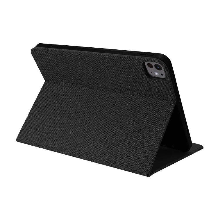 For iPad Air 13 2025 / 2024 Fabric Leather Tablet Case(Black) by buy2fix