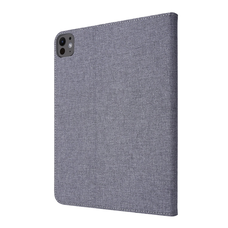 For iPad Pro 13 2024 Fabric Leather Tablet Case(Grey) - iPad Pro 13 2024 Cases by buy2fix | Online Shopping UK | buy2fix