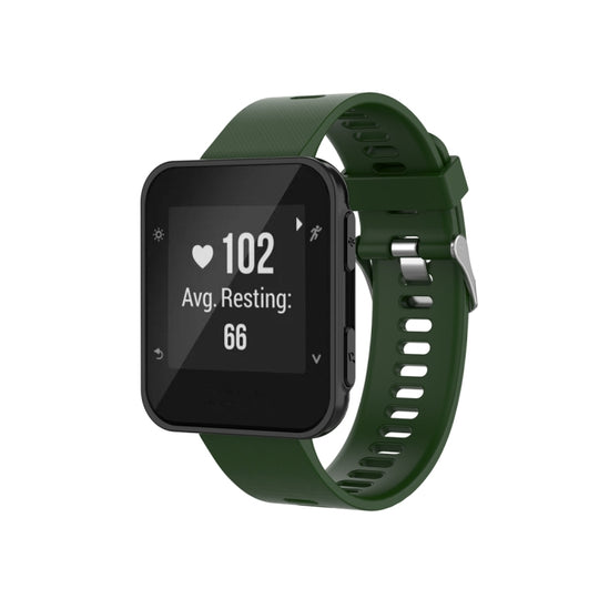 For Garmin Forerunner 35/30/35J/ForeAthlete 35J xDfind Silicone Watch Band(Army Green)