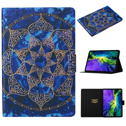 For iPad Pro 11 2024 Voltage Coloured Drawing Smart Leather Tablet Case(Blue Mandala) - iPad Pro 11 2024 Cases by buy2fix | Online Shopping UK | buy2fix