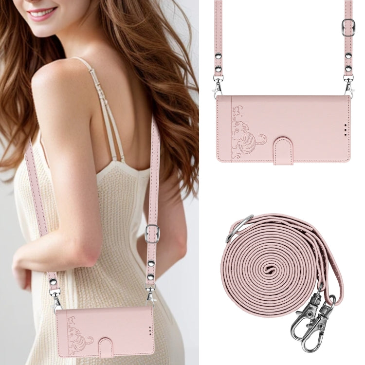 For OnePlus Nord CE3 5G India Cat Rat Embossed Pattern RFID Leather Phone Case with Lanyard(Pink) by buy2fix