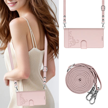 For OnePlus Nord CE3 5G India Cat Rat Embossed Pattern RFID Leather Phone Case with Lanyard(Pink) by buy2fix