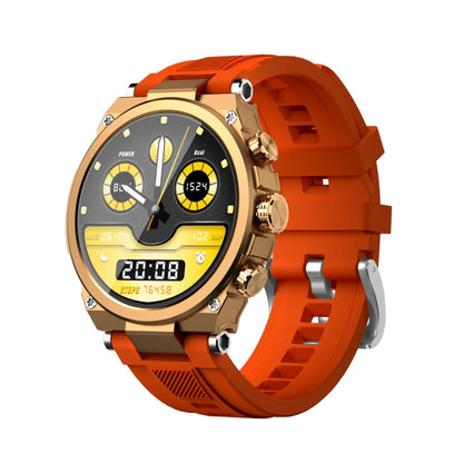 WS-23 1.52 inch IP67 Sport Smart Watch, Support Bluetooth Call / Sleep / Blood Oxygen / Heart Rate / Blood Pressure Health Monitor(Rose Gold+Orange) - Smart Watches by buy2fix | Online Shopping UK | buy2fix